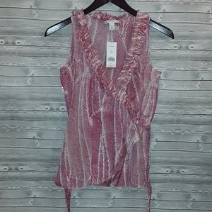 Banana Republic silk blend wrap top